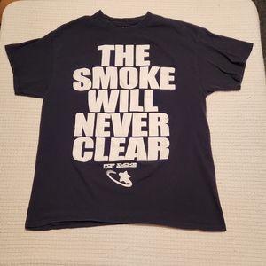 Pop Smoke vintage black printed tee shirt. The smoke will never clear. Size larg